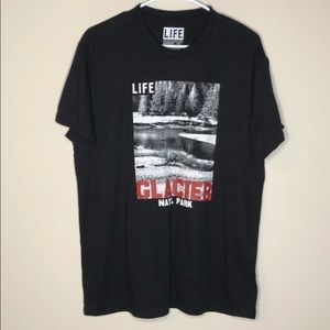Life glacier natl park graphic T-shirt Size Large